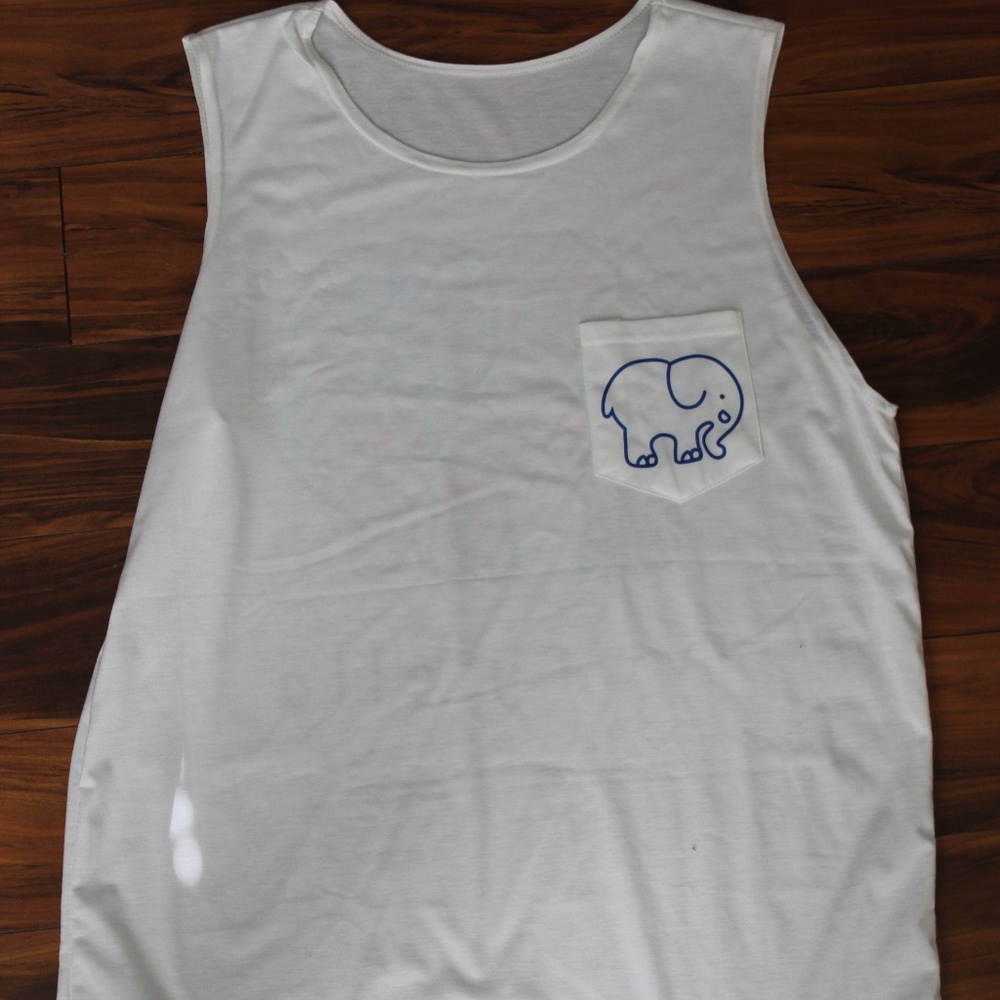 IVORY ELLA TANK TOP TEE SIZE L (NEVER WORN)
